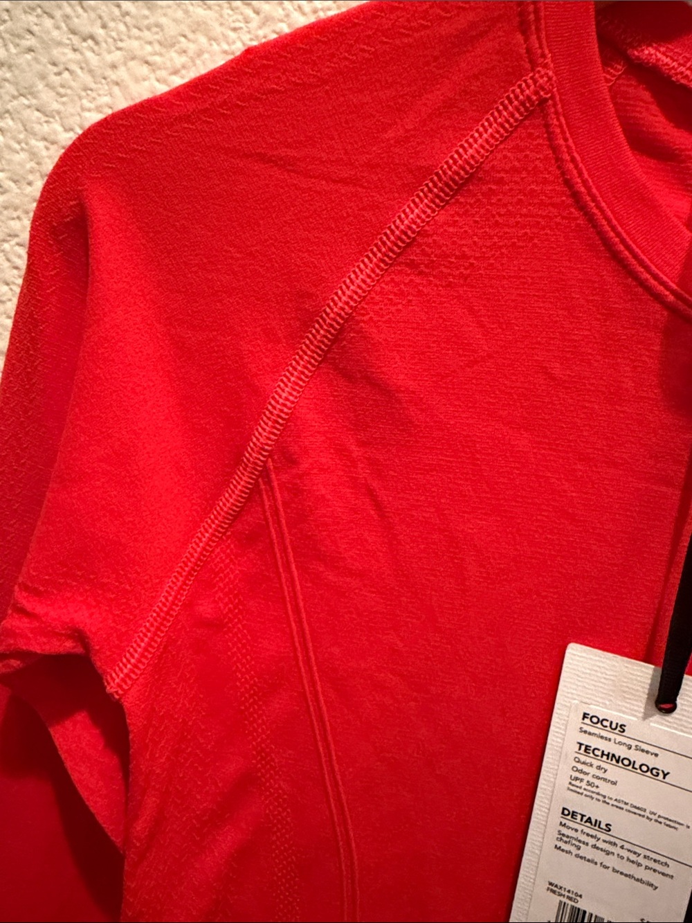 CALIA Red Seamless Long Sleeve Crew Neck Top - Picture 6 of 8